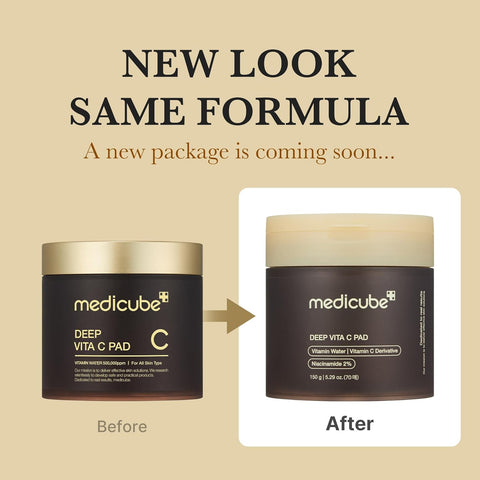 Medicube Deep Vita C Facial Pads, Vitamin C Toner Pads 70S