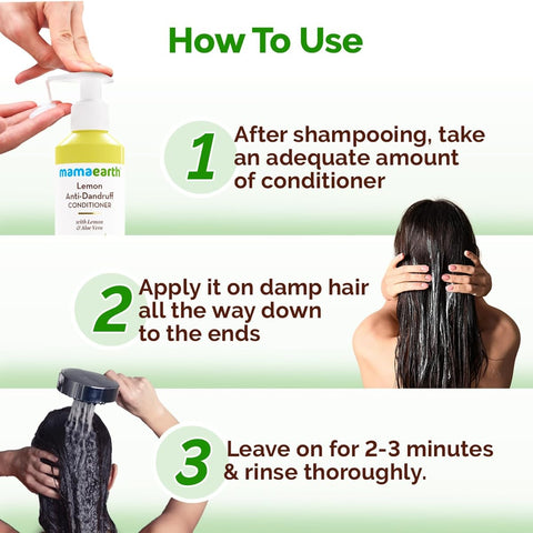 Mamaearth Lemon Anti-Dandruff Conditioner with Lemon & Ginger - 250ml - Image 8