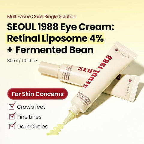 K-SECRET SEOUL 1988 Retinal Eye Cream - Advanced Retinal Liposome 4% & Fermented Bean - 30ml - Image 2