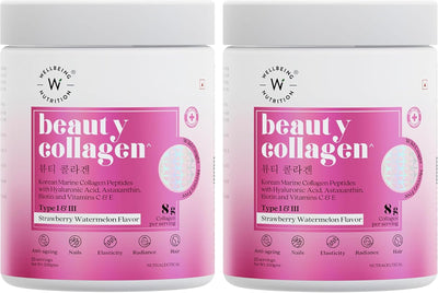 Wellbeing Nutrition Beauty Marine Collagen Powder - Strawberry Watermelon, 250g