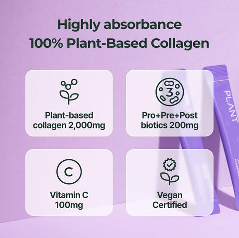 PLANT Vegan Collagen Probiotic Jelly - Grape Flavour, 15 Sachets - Image 3