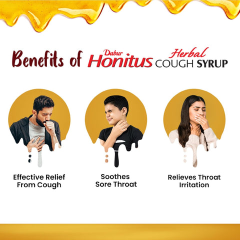 Dabur Honitus Herbal Cough Syrup - Honey & Ginger, 100 ml - Image 4