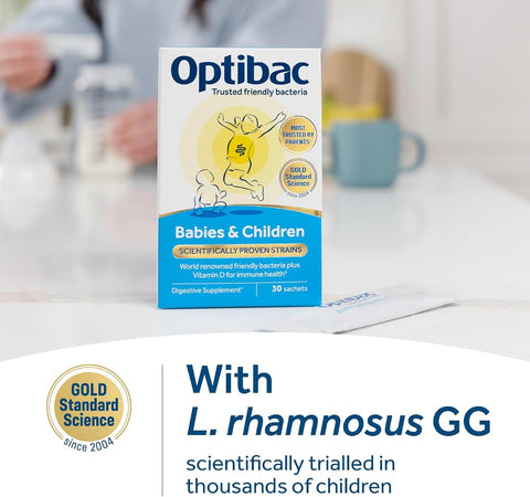 OptiBac Probiotics for Babies & Children - 3 Billion Cultures with Vitamin D - 30 Sachets - Image 2