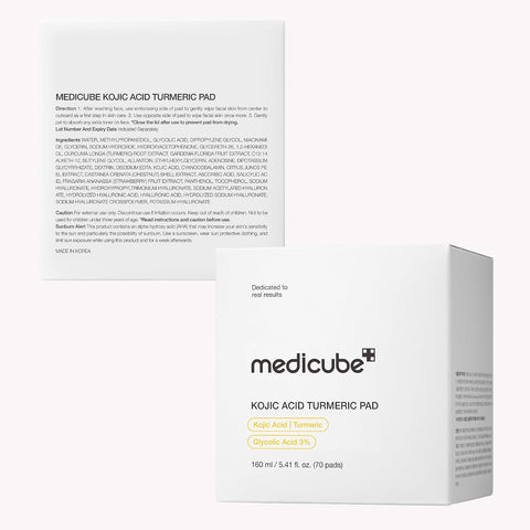 Medicube Kojic Acid Turmeric Clarifying Toner Pads for Troubled Skin - 70 Pads - Image 7