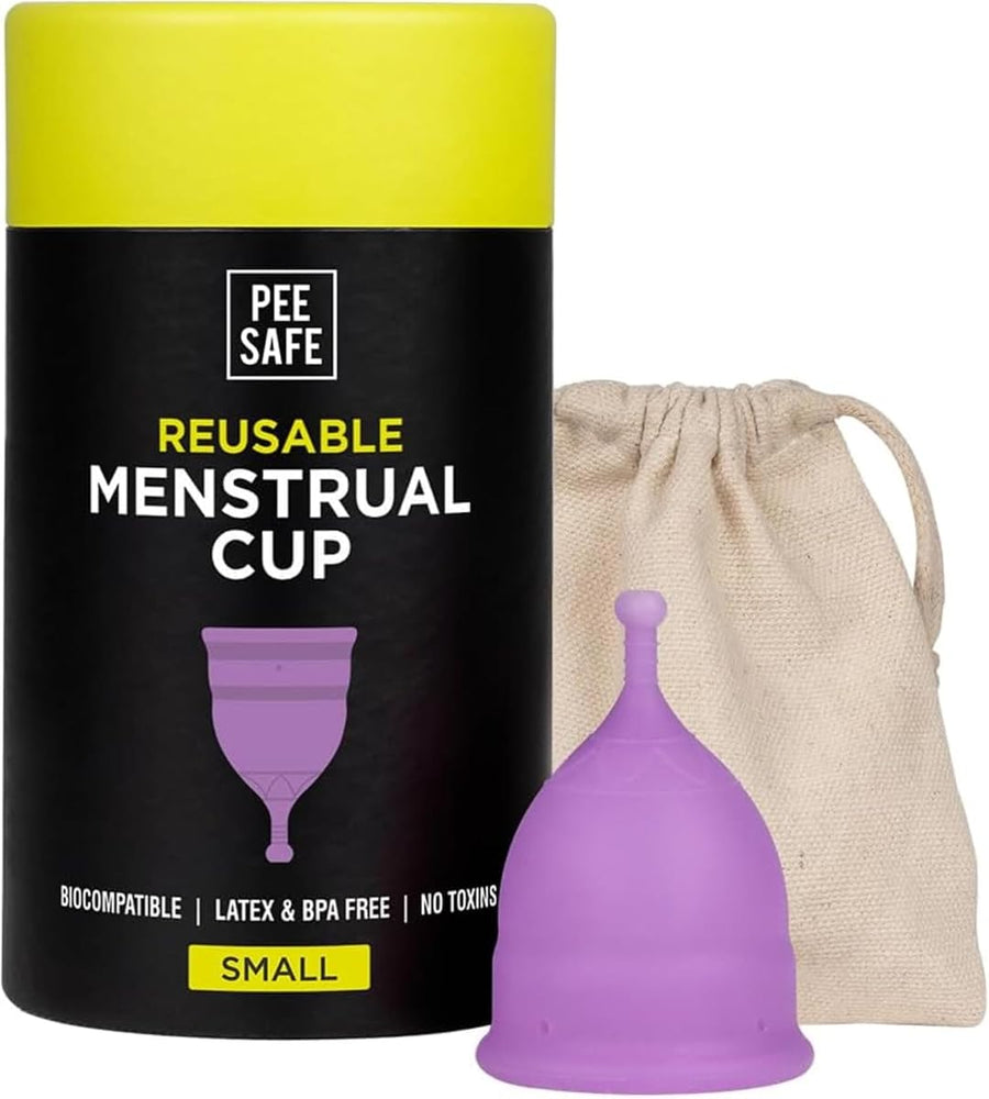 Pee Safe Menstrual Cup - Medical-Grade Silicone, Extra Small, Purple