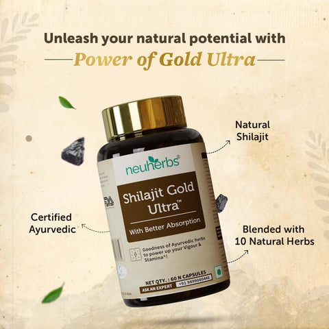 Neuherbs Shilajit Gold Ultra - 60 Capsules