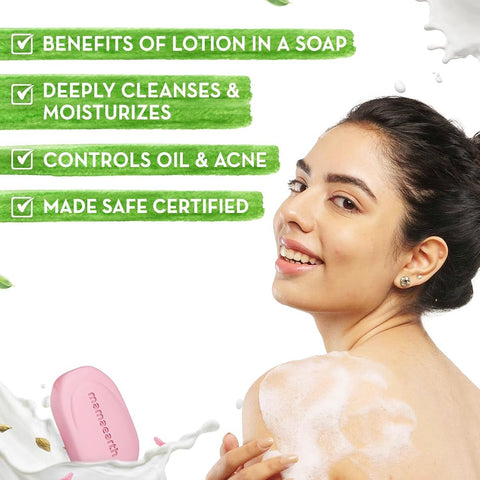Mamaearth Multani Mitti & Rose Lotion Soap, Moisturizing, 125g Pack of 4 - Image 3