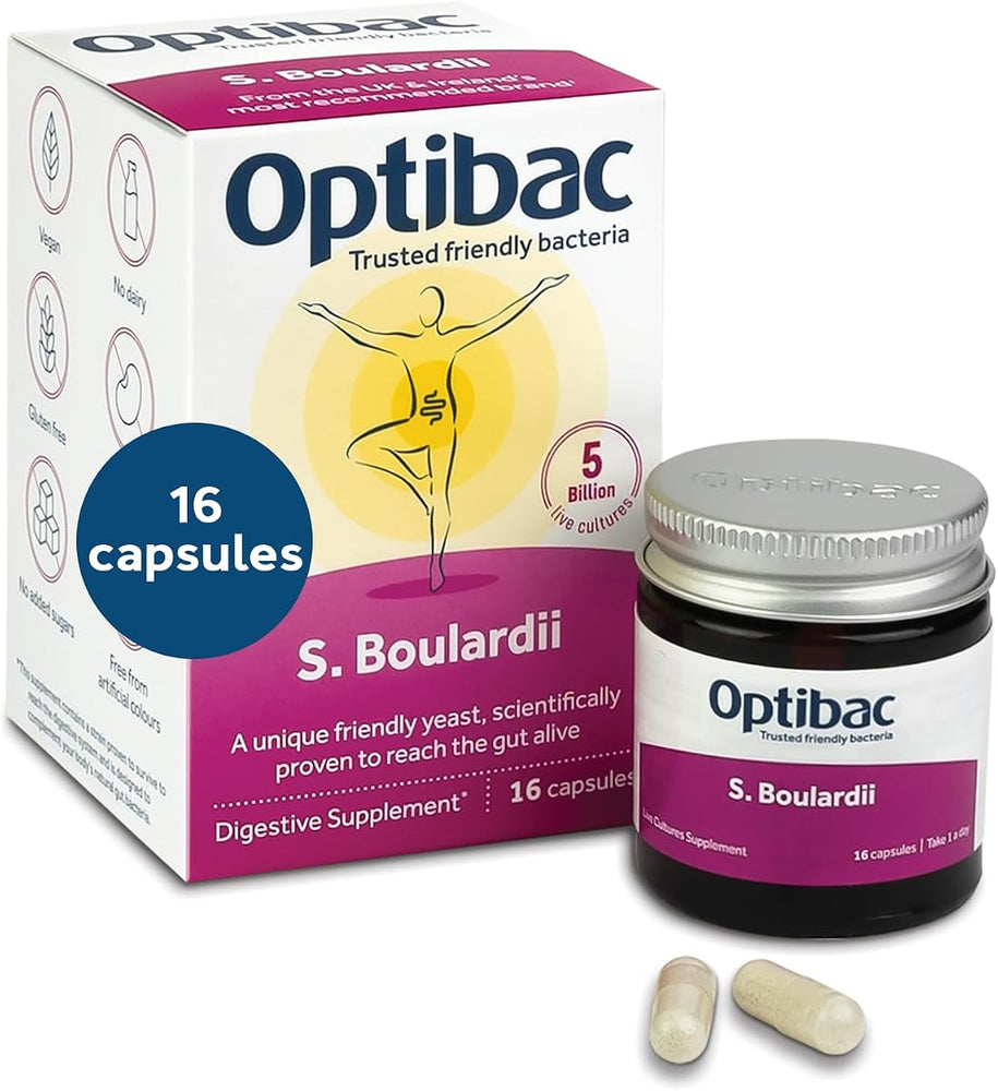 OptiBac Saccharomyces Boulardii Digestive Capsules - 16 Pack
