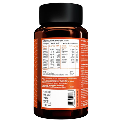 HK Vitals Multivitamin (90 Tablets) | For Men And Women | With Zinc, Vitamin C, Vitamin D3, Multiminerals & Ginseng Extract