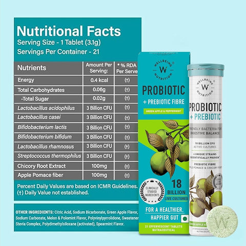 Wellbeing Nutrition Probiotic + Prebiotic Tablets - 36 Billion CFU, 21 Pack - Image 6