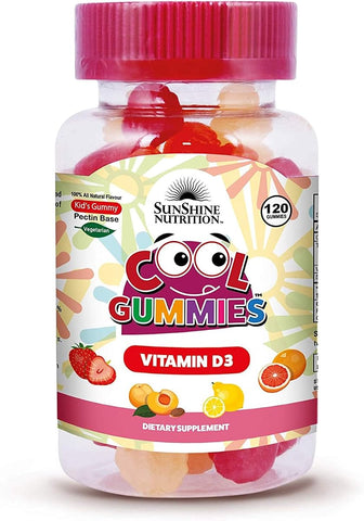 Sunshine Nutrition Kids Vitamin D3 Cool Gummies, Gluten-Free, 120 Gummies - Image 4