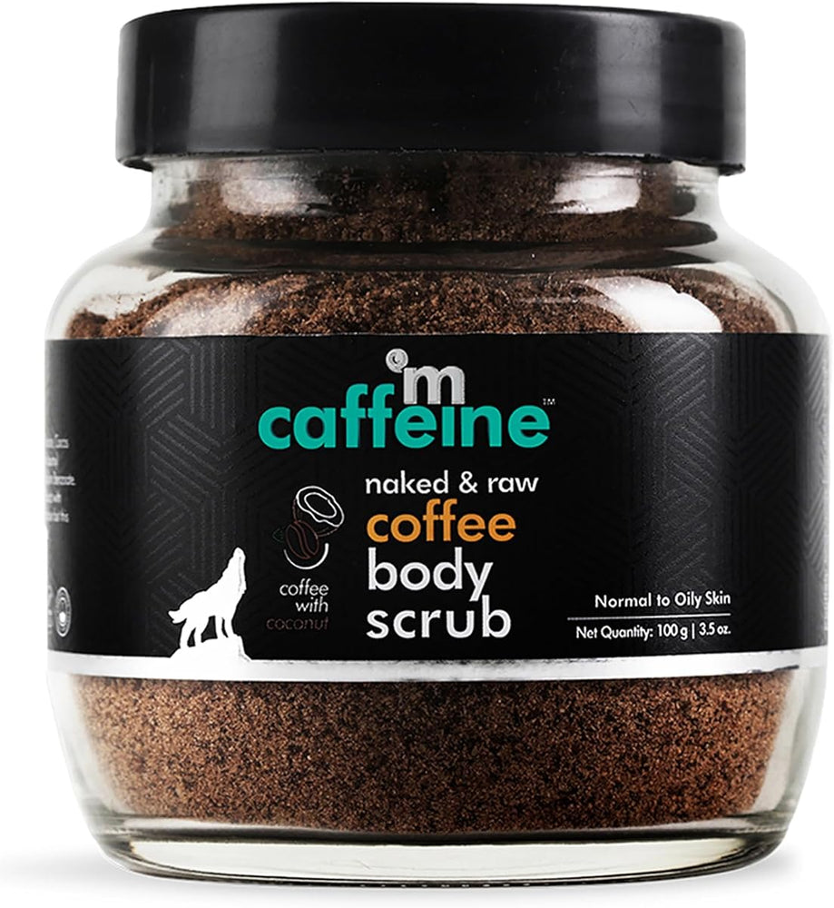 mCaffeine Naked & Raw Coffee Body Scrub - Exfoliating, Tan Removal, 100g