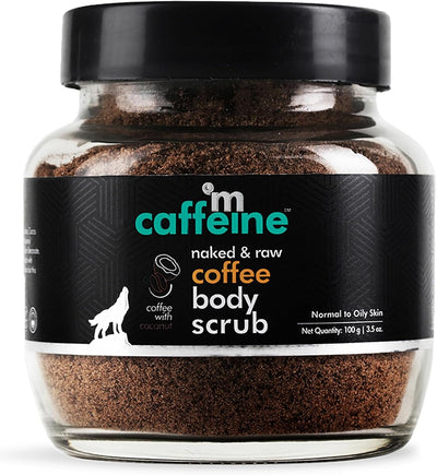 mCaffeine Naked & Raw Coffee Body Scrub - Exfoliating, Tan Removal, 100g