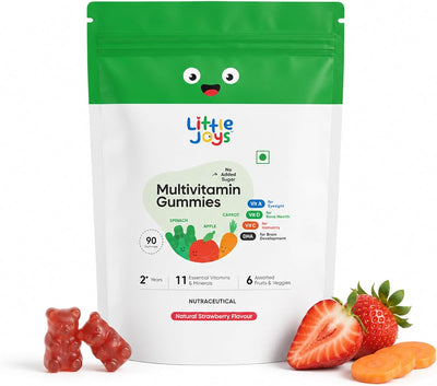 Little Joys Multivitamin Gummies for Kids - Strawberry Flavour, 90 Count