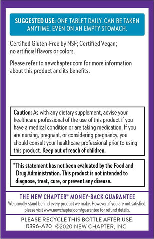 New Chapter Fermented Vitamin B12 Tablets - 1000mcg, 30 Count - Image 8