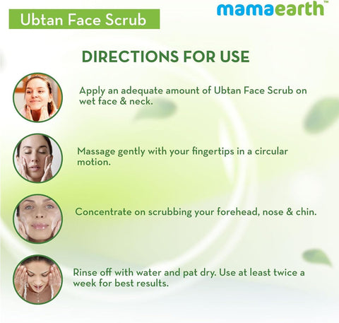 Mamaearth Ubtan Face Scrub with Turmeric & Walnut, 100 ml - Image 4