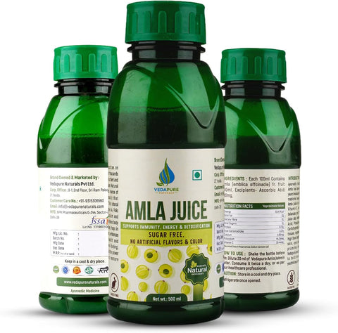 Vedapure Herbal Amla Juice - Natural Immune Booster, 500 ml