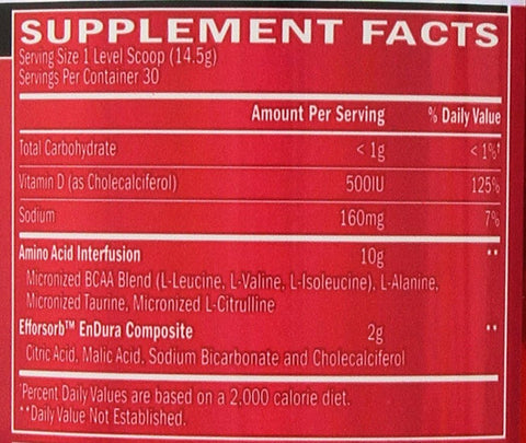 BSN Amino X - Fruit Punch, BCAA 2:1:1, Caffeine-Free - 30 Servings - Image 4