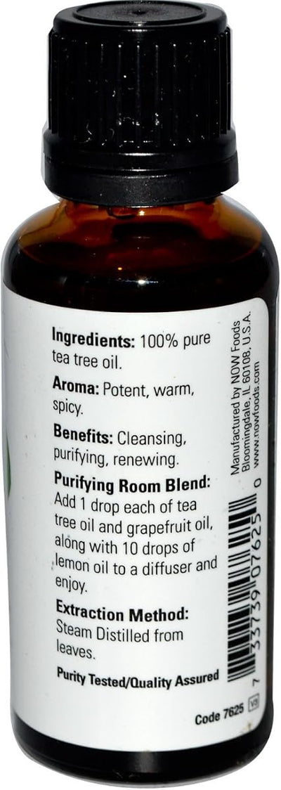 NOW Foods Tea Tree Oil - 100% Pure, Steam Distilled - 1 Oz