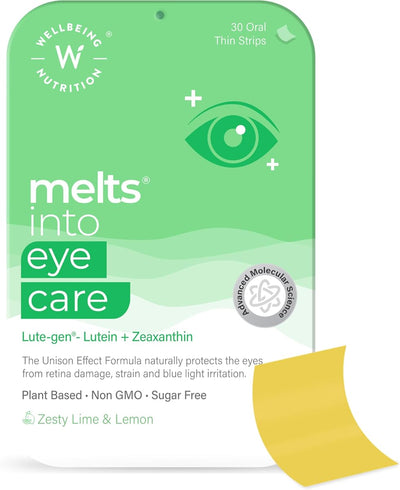 Wellbeing Nutrition Eye Care Oral Strips - Lutemax 2020, 30 Pack
