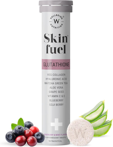 Wellbeing Nutrition Fuel Skin Collagen Builder with Glutathione & Hyaluronic Acid - 30 Servings