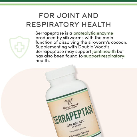 DoubleWood Serrapeptase Capsules - 240,000 SPU, 120 Vegan Capsules - Image 5