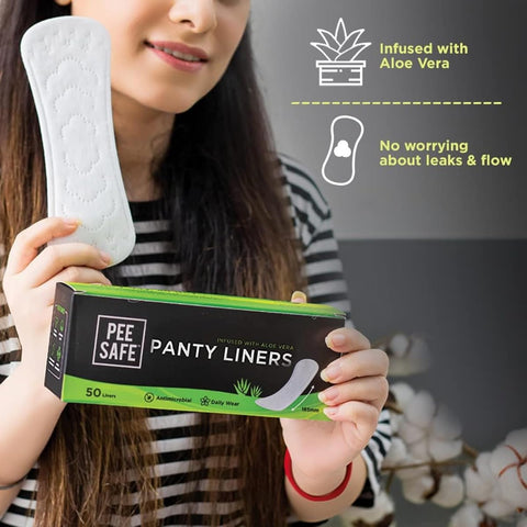Pee Safe Aloe Vera Panty Liners XL - 50 Pack - Image 2