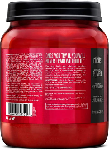 BSN N.O. Xplode Pre-Workout Powder, Creatine & Beta-Alanine, 2.45lb - Image 7