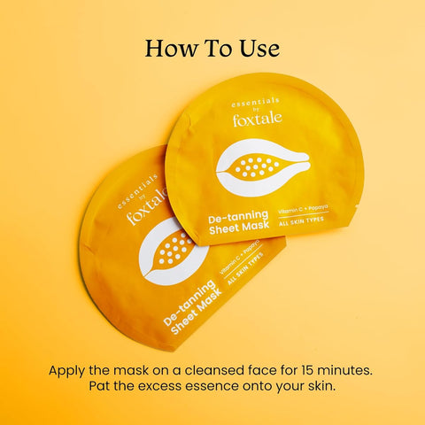 Foxtale Essentials De-Tanning Sheet Mask with Papaya & Vitamin C - 1 Pack - Image 7