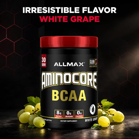 Allmax Aminocore BCAA Powder - White Grape Flavour, 315g - Image 6