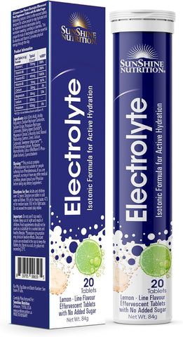 Sunshine Nutrition Isotonic Electrolyte Effervescent Tablets, 20 Pack