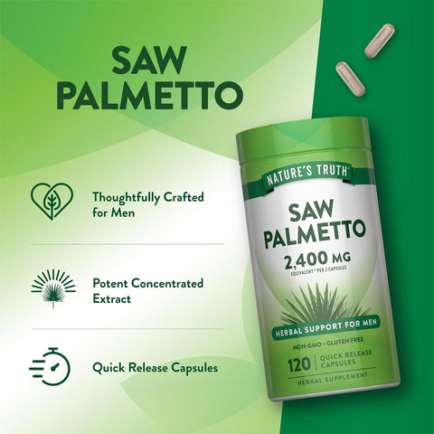 Nature's Truth Saw Palmetto Herbal Complex - 120 Capsules