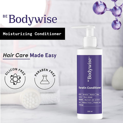 Be Bodywise Keratin Conditioner - Moisture Locking, Frizz Reduction - 200ml - Image 5