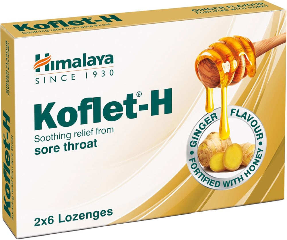 Himalaya Koflet H Herbal Lozenges with Lemon, Honey & Herbs - Pack of 12