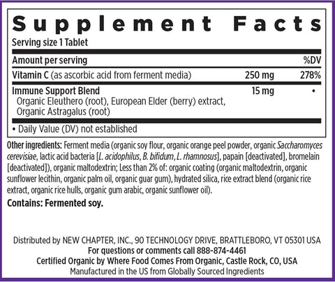 New Chapter Vitamin C + Elderberry - Fermented Capsules, 60 Count - Image 6