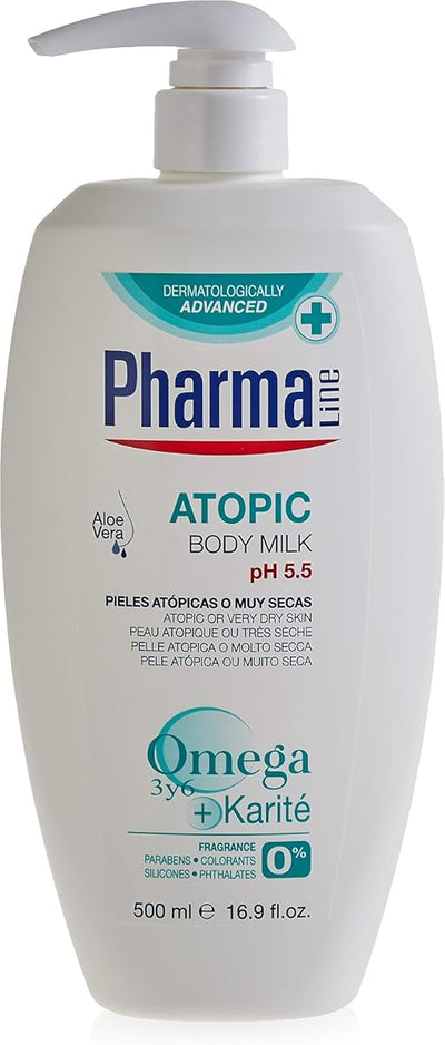 PharmaLine Atopic Body Milk with Shea Butter & Aloe Vera - 500ml