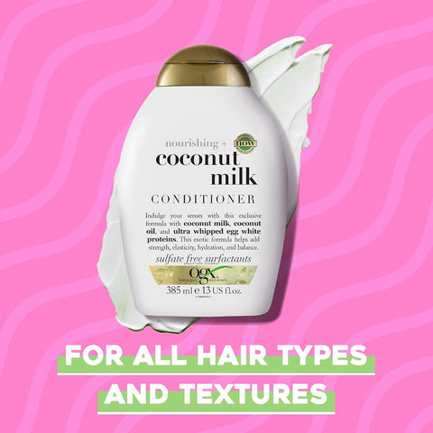 OGX Nourishing Coconut Milk Conditioner - Hydrating, Paraben-Free - 384.5 ml - Image 4