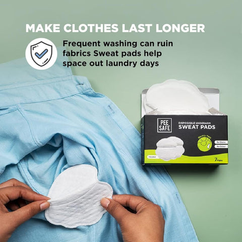 Pee Safe Sweat Pads - Folded, Disposable Underarm Protection, 14N - Image 3