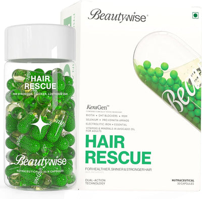 Beautywise Hair Rescue Capsules - Biotin & Keratin, 30 Pack