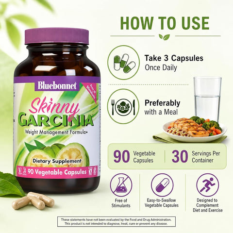 BlueBonnet Skinny Garcinia Weight Management Capsules with Super CitriMax, 90 Veggie Caps - Image 6