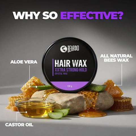 Beardo XXtra Strong Hold Hair Wax with Aloe Vera - 100g - Image 5