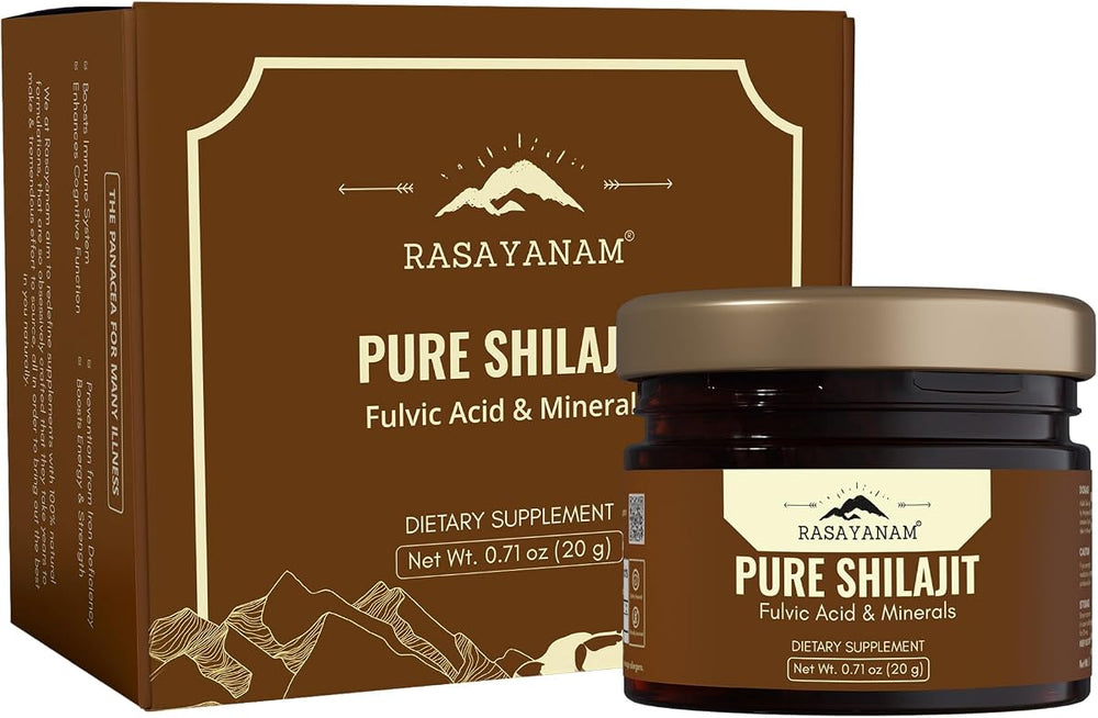 Rasayanam Pure Shilajit Resin - Himalayan Herbal Supplement, 20g