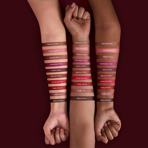 Pilgrim Bullet Lipstick Untamed Red - Matte Finish SPF 30, Squalane-Infused, 4.2g - Image 7