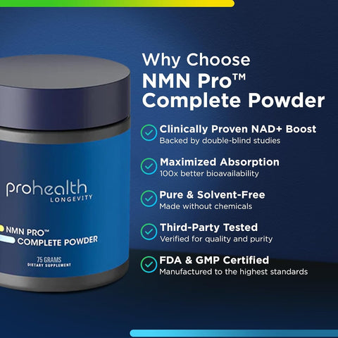 ProHealth NMN Pro Complete Powder - Anti-Aging & Longevity Support, 75g - Image 6