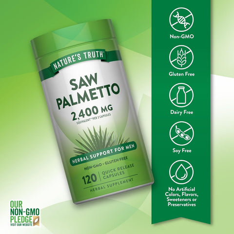 Nature's Truth Saw Palmetto Herbal Complex - 120 Capsules