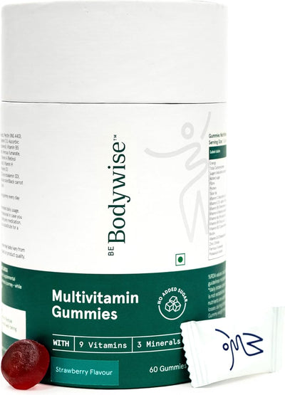 Be Bodywise Multivitamin Gummies - With Fibre & Essential Vitamins - 60 Gummies