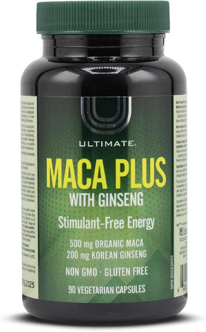 Ultimate Herbal Supplement Capsules - Maca & Ginseng, 90 Pack