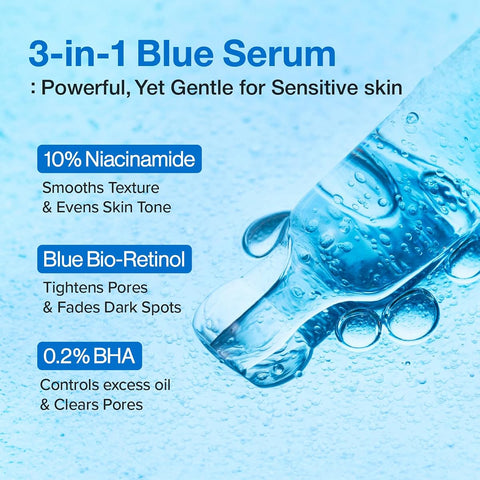 Numbuzin Blue Bio-Retinol Pore Refining Serum - Pore Tightening & Anti-Aging, 30ml - Image 5