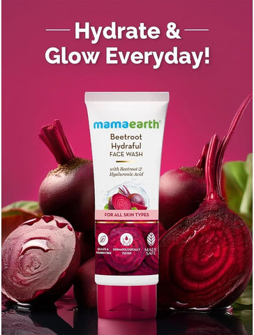 Mamaearth Beetroot Gentle Face Wash with Hyaluronic Acid - 100ml - Image 4
