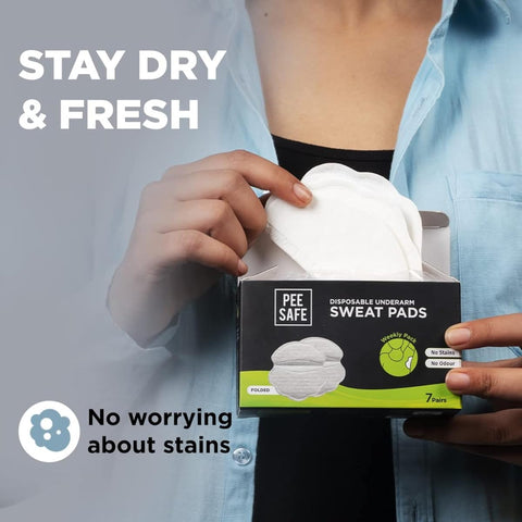 Pee Safe Sweat Pads - Folded, Disposable Underarm Protection, 14N - Image 8